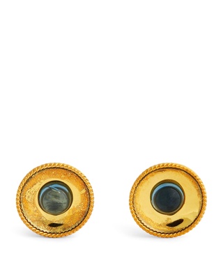 Gold-Plated Blue Topaz Cufflinks