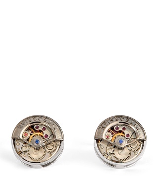 Circle Skeleton Gear Cufflinks 