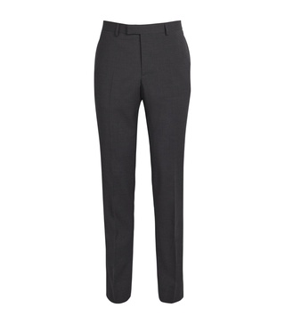 Virgin Wool Straight Trousers 