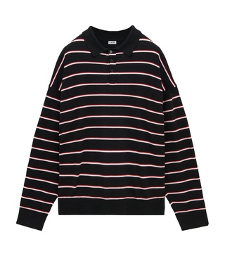 Striped Polo Sweater