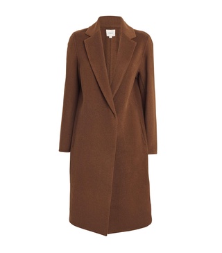 Wool-Blend Classic Straight Coat