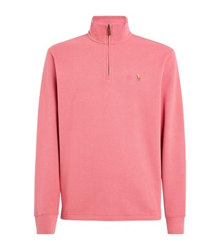 Cotton Quarter-Zip Sweater