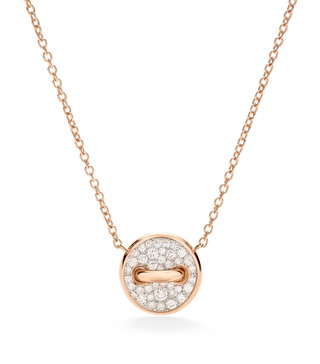 Rose Gold, Diamond and Mother-of-Pearl Pom Pom Dot Necklace