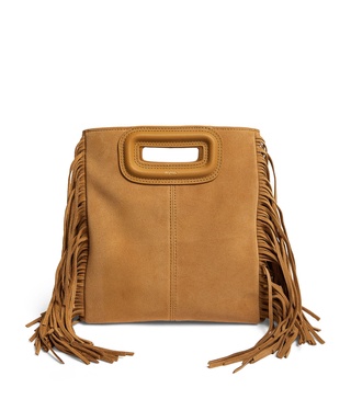 Suede M Top-Handle Bag