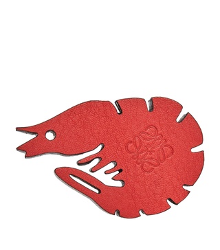 x Paula's Ibiza Leather Shrimp Keychain