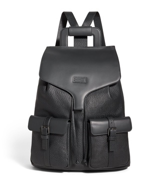 Leather Twin-Pocket Backpack