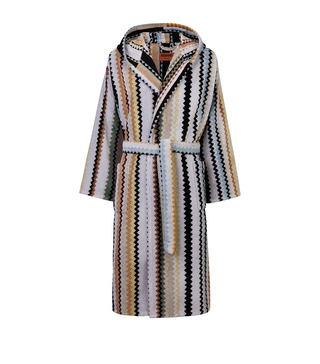 Towelling Zigzag Curt Robe (Medium)