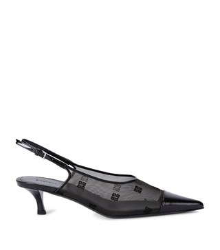 Mesh Show Slingback Pumps 45