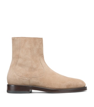 Suede Zip-Up Boots