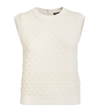 Diamond-Pattern Sleeveless Sweater