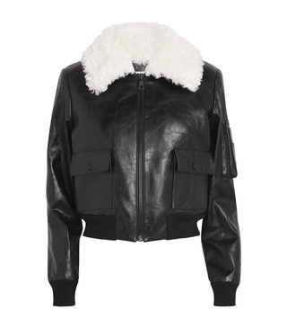 Faux Leather Willard Aviator Jacket