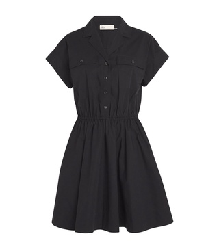 Cotton Poplin Shirt Mini Dress