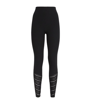 Wool-Blend Holes-Effect Leggings