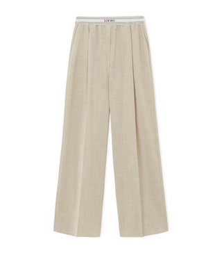 Wool-Blend Logo Trousers 