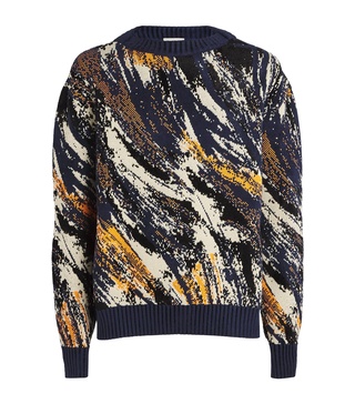 Jacquard Boat-Neck Sweater