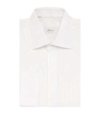 Cotton Plastron-Detail Shirt