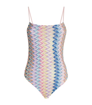 Metallic Chevron Swimsuit