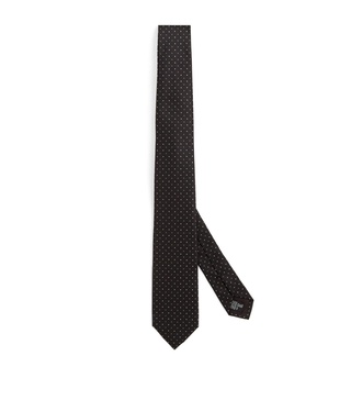 Silk Polka Dot Jacquard Tie