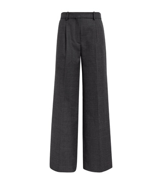 Virgin Wool Check Trousers