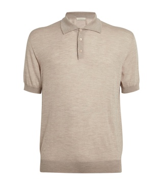 Cashmere-Silk Polo Shirt