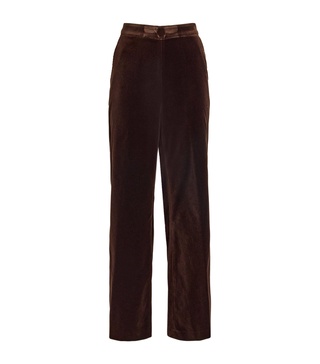 Velvet Wide-Leg Trousers 