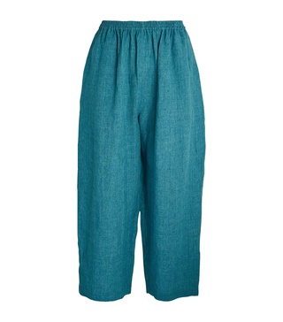 Linen Cropped Japanese Trousers