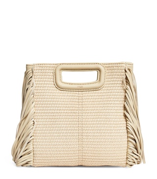 Fringed M Top-Handle Bag