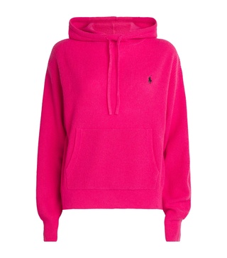 Washable Cashmere Pink Pony Hoodie