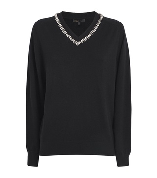 Wool-Cashmere Embellished Sweater