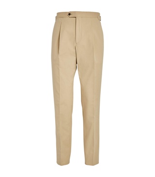 Cotton-Blend Tailored Trousers