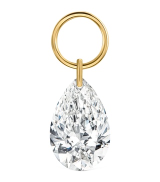 Yellow Gold Pear Floating Diamond Charm (7mm)