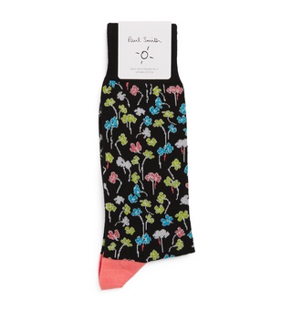 Cotton-Blend Mini Floral Oxalis Socks