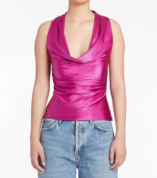 kahlo top in fuchsia