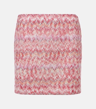 Zig Zag high-rise miniskirt