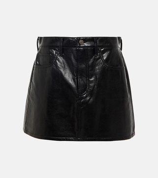 Faux leather miniskirt