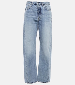 High-rise straight jeans