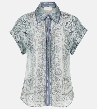 Matchmaker paisley silk and linen blouse