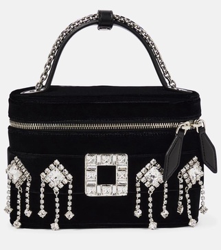 Vanity Small embellished velvet crossbody bag