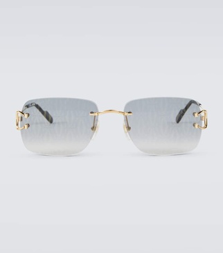 Monogram rectangular sunglasses