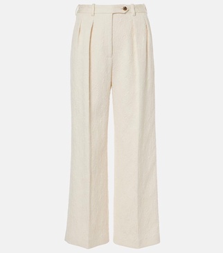 Bart quilted cotton-blend wide-leg pants