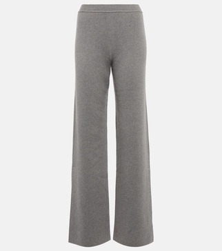 Wide cashmere pants