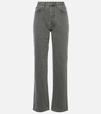 High-rise straight jeans