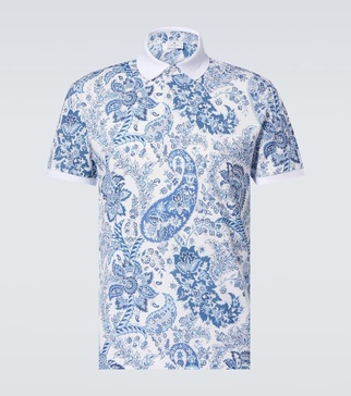 Paisley Cotton Piqué Polo Shirt