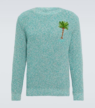 Palm Tree cotton-blend sweater