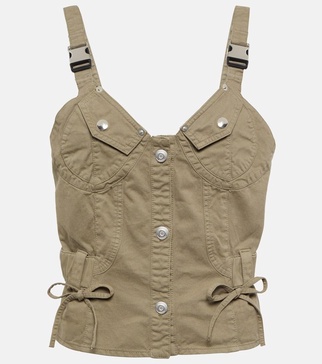 Utility bustier cotton top