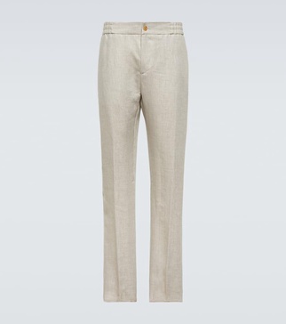 Linen straight pants