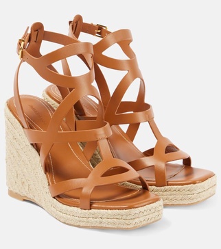 Bay 110 leather espadrille wedges