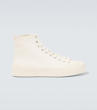 High-top canvas sneakers