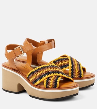 Carya crochet platform sandals