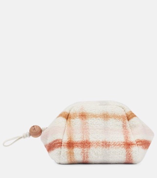 Puffy Small cashmere and silk pouch